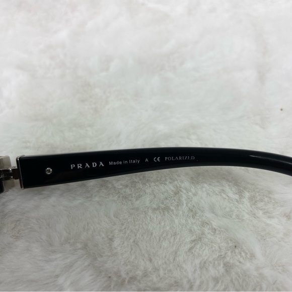 Prada authentic 57017 black oval square polarized sunglasses - Picture 7 of 7